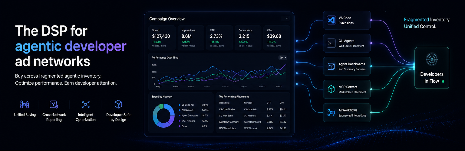 flowbidder dashboard unifying agentic developer ad networks